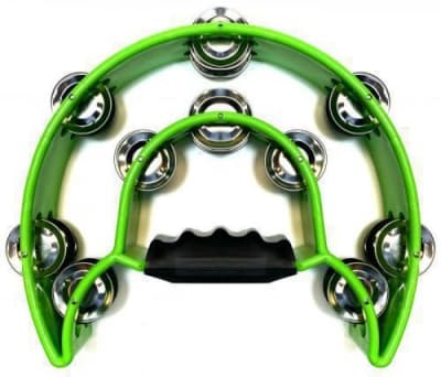 PANDERO MEDIA LUNA DOBLE VERDE