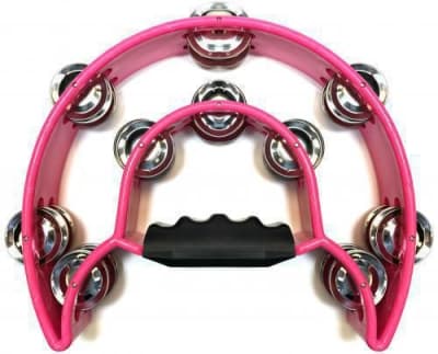 PANDERO MEDIA LUNA DOBLE FUCSIA