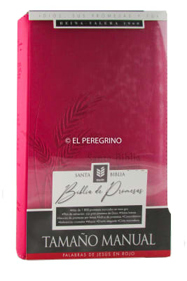 Biblia de Promesas Reina Valera 1960 tamaño manual fucsia letra grande con cierre Biblia de Promesas Reina Valera 1960 tamaño manual fucsia letra grande con cierre