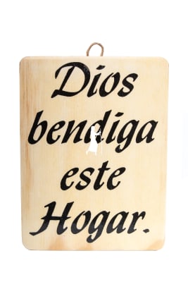 Dios bendiga este hogar - Mediano cuadro de madera
