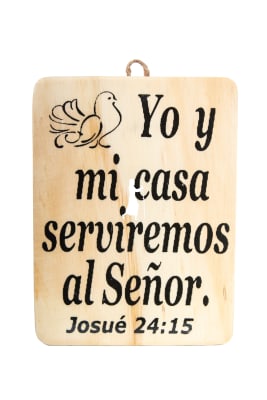 Josué 24:15 - Mediano cuadro de madera