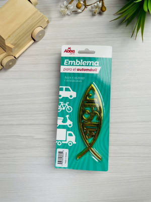 EMBLEMA PARA AUTO 13 CM ICTHUS CON JESÚS