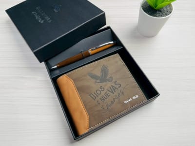 PACK BILLETERA MASCULINA + BOLIGRAFO