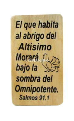 Salmos 91.1 - Pequeño cuadro de madera
