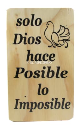 Solo Dios - Pequeño cuadro de madera Solo Dios - Pequeño cuadro de madera