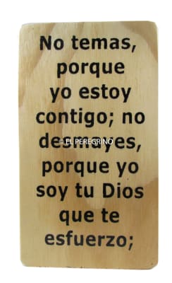 No temas - Pequeño cuadro de madera