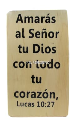 Lucas 10:27 - Pequeño cuadro de madera Lucas 10:27 - Pequeño cuadro de madera