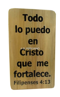 Filipenses 4:13 - Pequeño cuadro de madera