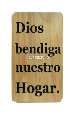 Dios bendiga nuestro hogar - Pequeño cuadro de madera