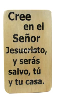 Cree en el señor - Pequeño cuadro de madera
