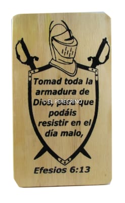 Efesios 6:13 - Pequeño cuadro de madera