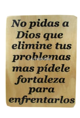 No pidas a Dios - Mediano cuadro de madera