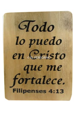 Filipenses 4:13 - Mediano cuadro de madera Filipenses 4:13 - Mediano cuadro de madera