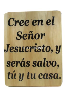 Cree en el señor - Mediano cuadro de madera