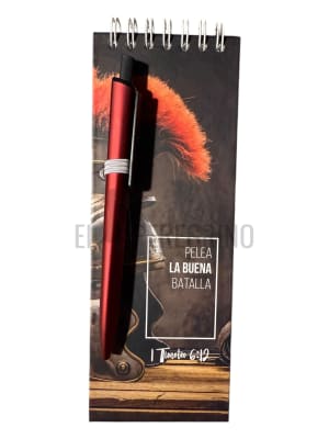 PACK LIBRETA + BOLIGRAFO 1 TIMOTEO 6:12