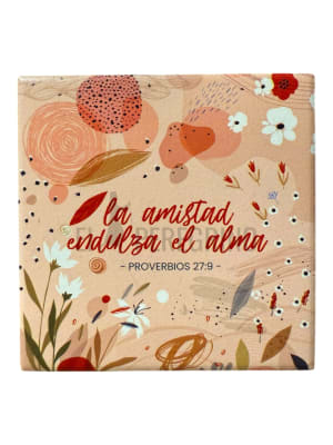 PLAQUE CERAMICA - LA AMISTAD ENDULZA EL ALMA