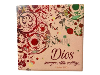 PLAQUE CERAMICA - DIOS SIEMPRE ESTA CONTIGO