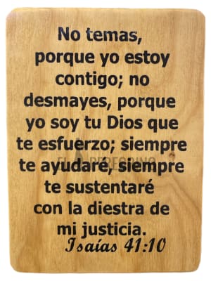 Isaías 41:10 - Mediano cuadro de madera