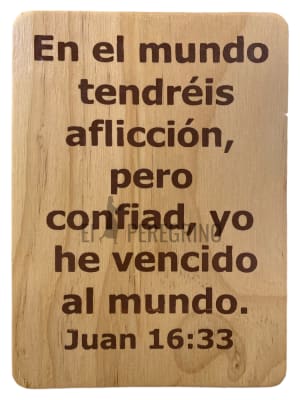 Juan 16:33 - Mediano cuadro de madera