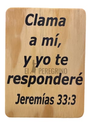 Jeremías 33:3 - Mediano cuadro de madera
