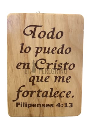 Filipenses 4:13 - Mediano cuadro de madera