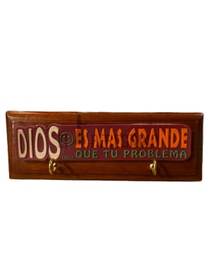 PORTA LLAVE MADERA GOMA
