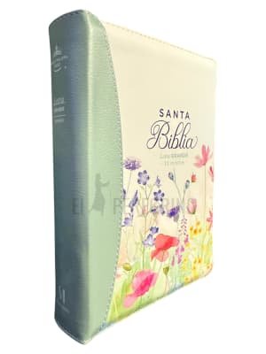 BIBLIA LETRA GRANDE CON CIERRE TURQUESA