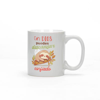 TAZA CON DIOS PUEDES DESCANSAR