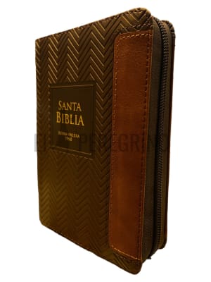 BIBLIA BOLSILLO GEOMETRICA BITONO CAFE INDICE