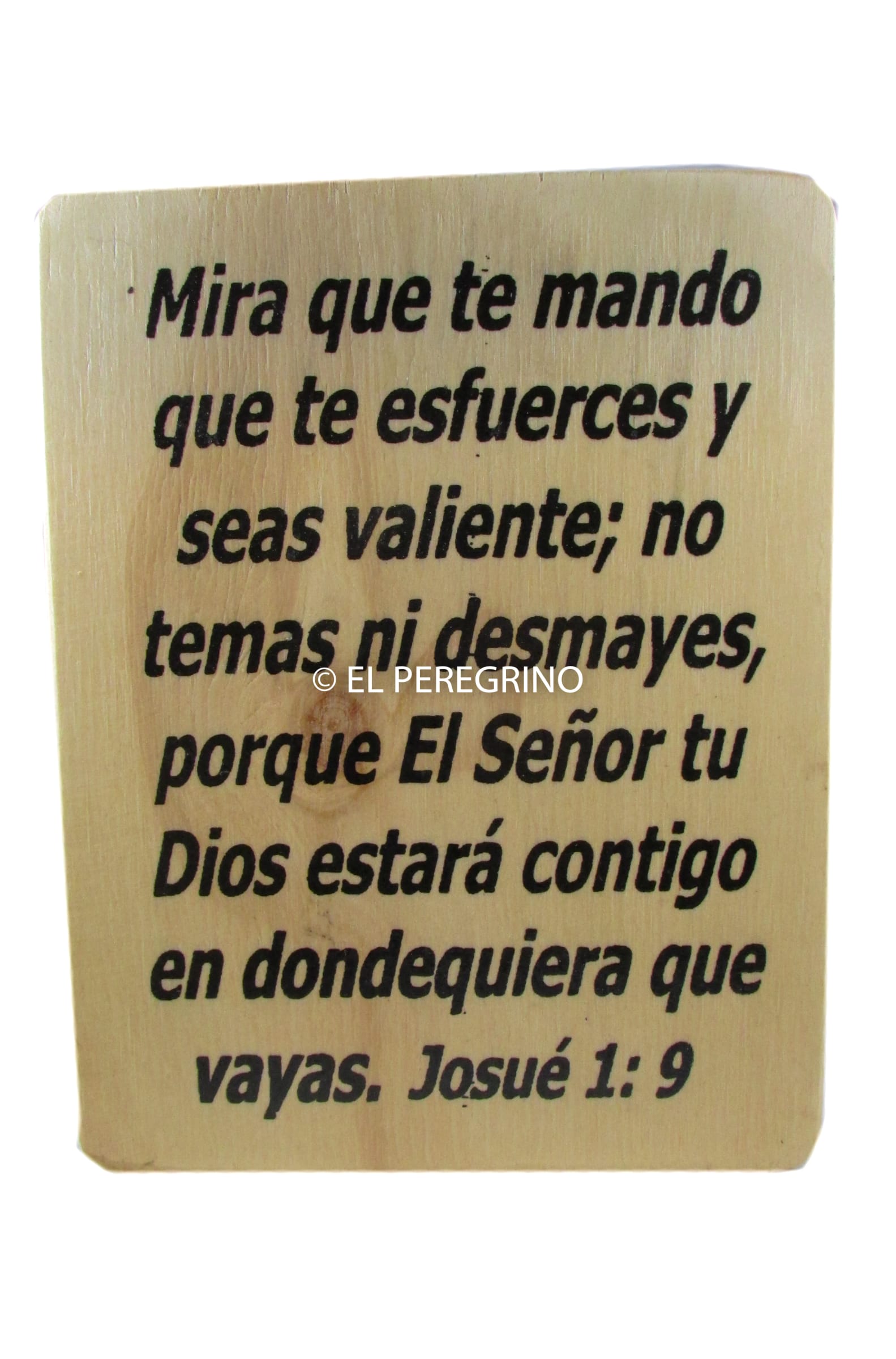 Josué 1:9 - Mediano cuadro de madera | Libreria El Peregrino