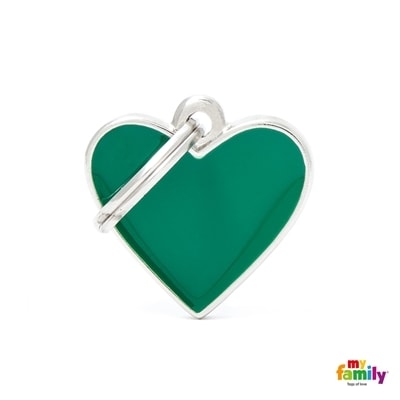 MY FAMILY BASIC HANDMADE GREEN HEART SMALL