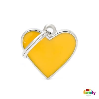 MY FAMILY BASIC HANDMADE  YELOW SMALL HEART