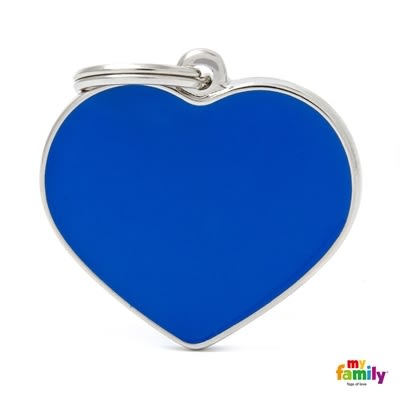 MY FAMILY BASIC HANDMADE BLUE BIG HEART