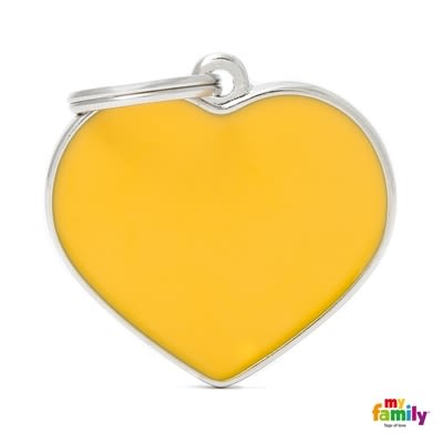 MY FAMILY BASIC HANDMADE YELLOW BIG HEART