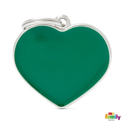 MY FAMILY BASIC HANDMADE GREEN BING HEART1