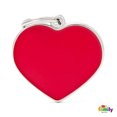 MY FAMILY BASIC HANDMADE RED BIG HEART