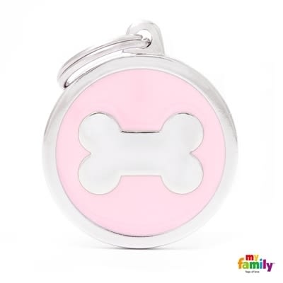 MY FAMILY CLASSIC BIG PINK CIRCLE BONE1