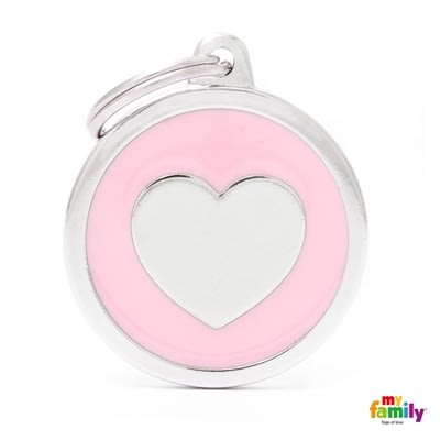 MY FAMILY CLASSIC BIG PINK CIRCLE HEART