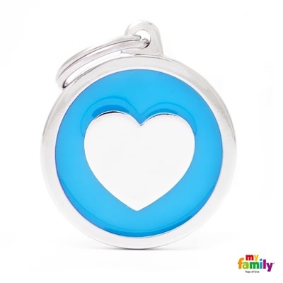 MY FAMILY  CLASSIC LIGHTBLUE CIRCLE HEART