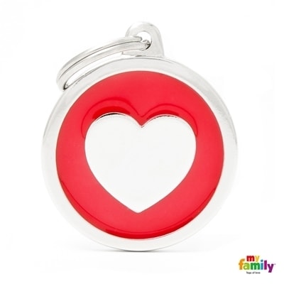 MY FAMILY CLASSIC BIG RED CIRCLE HEART