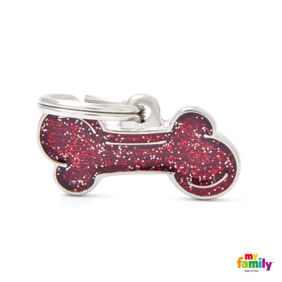 MY FAMILY SHINE SMALL BONE RED GLITTER
