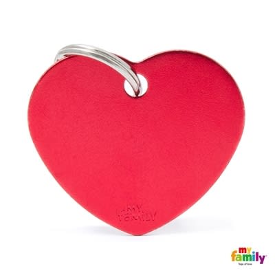 MY FAMILY BASIC ALUMINIUM RED BIG HEART