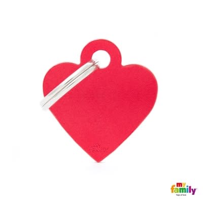 MY FAMILY BASIC ALUMINIUM RED SMALL HEART