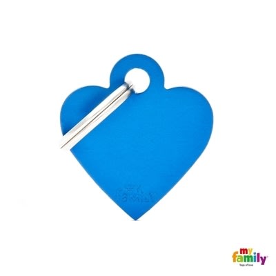 MY FAMILY BASIC ALUMINIUM BLUE SMALL HEART