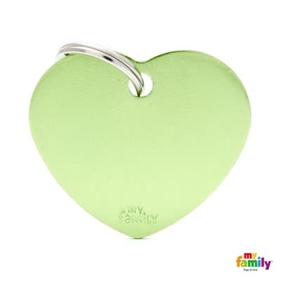MY FAMILY BASIC ALUMINIUM GREEN BIG HEART