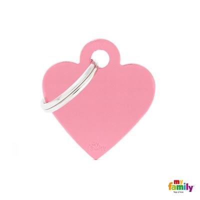 MY FAMILY BASIC ALUMINIUM PINK SMALL HEART