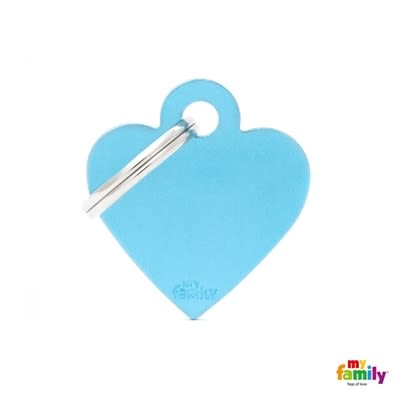 MY FAMILY BASIC ALUMINIUM LIGHT BLUE SMALL HEART
