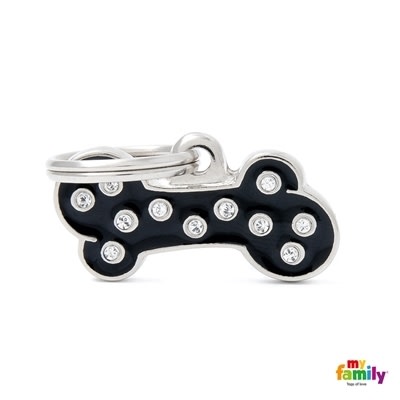 MY FAMILY CHIC BLACK BONE STRASS SMALL