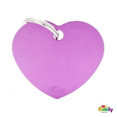 MY FAMILY BASIC ALUMINIUM PURPLE BIG HEART
