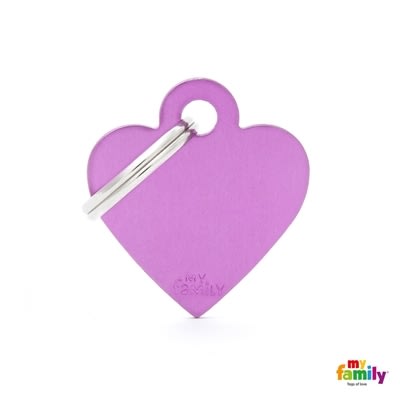 MY FAMILY SMALL HEART ALUMINUM PURPLE